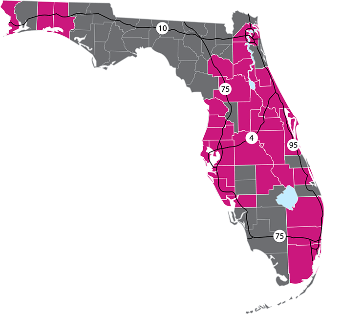 Florida Health Insurance Coverage Map | Ambetter from Sunshine Health